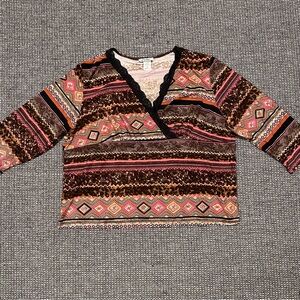 Carducci Vibrant Patterned Blouse